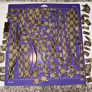 Gucci Brown and Tan Patterned Fabric scraps